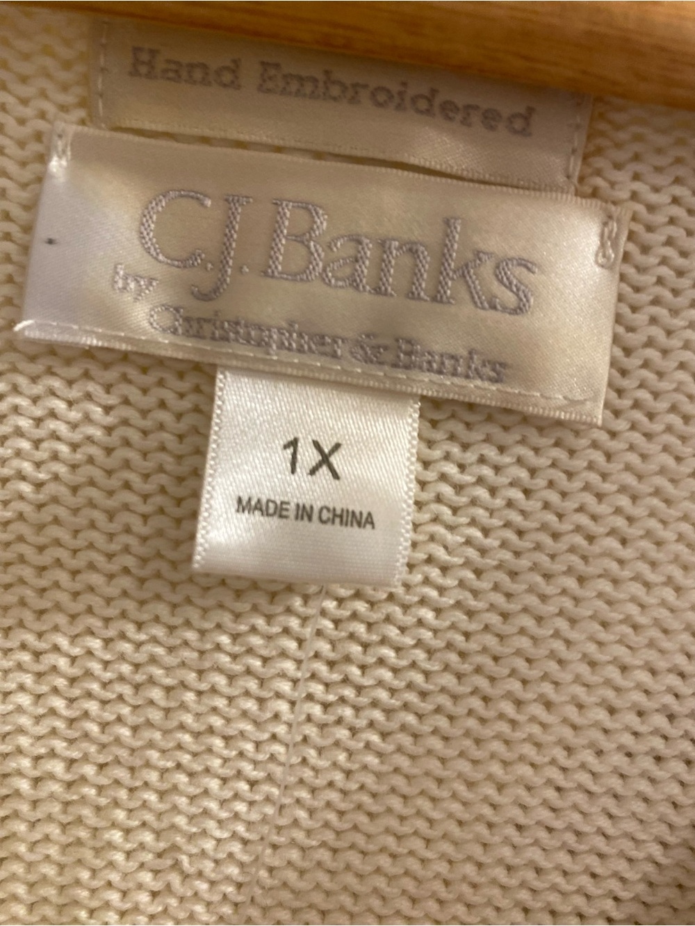 NWT CJ Banks Football Hooded Button Front Cardigan Sweater 1X - Picture 6 of 7